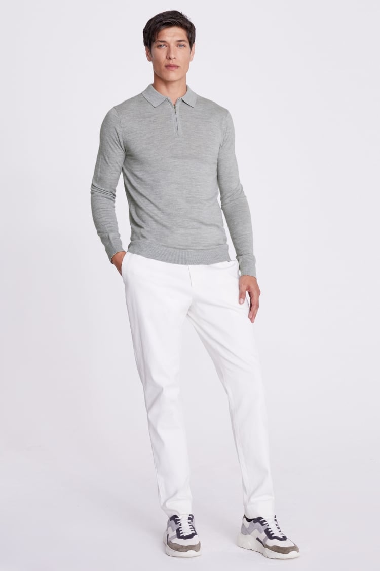 Grey hotsell zip polo