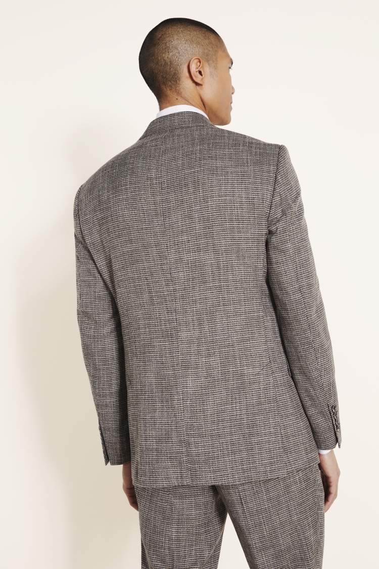 Tailored Fit Brown Puppytooth Jacket