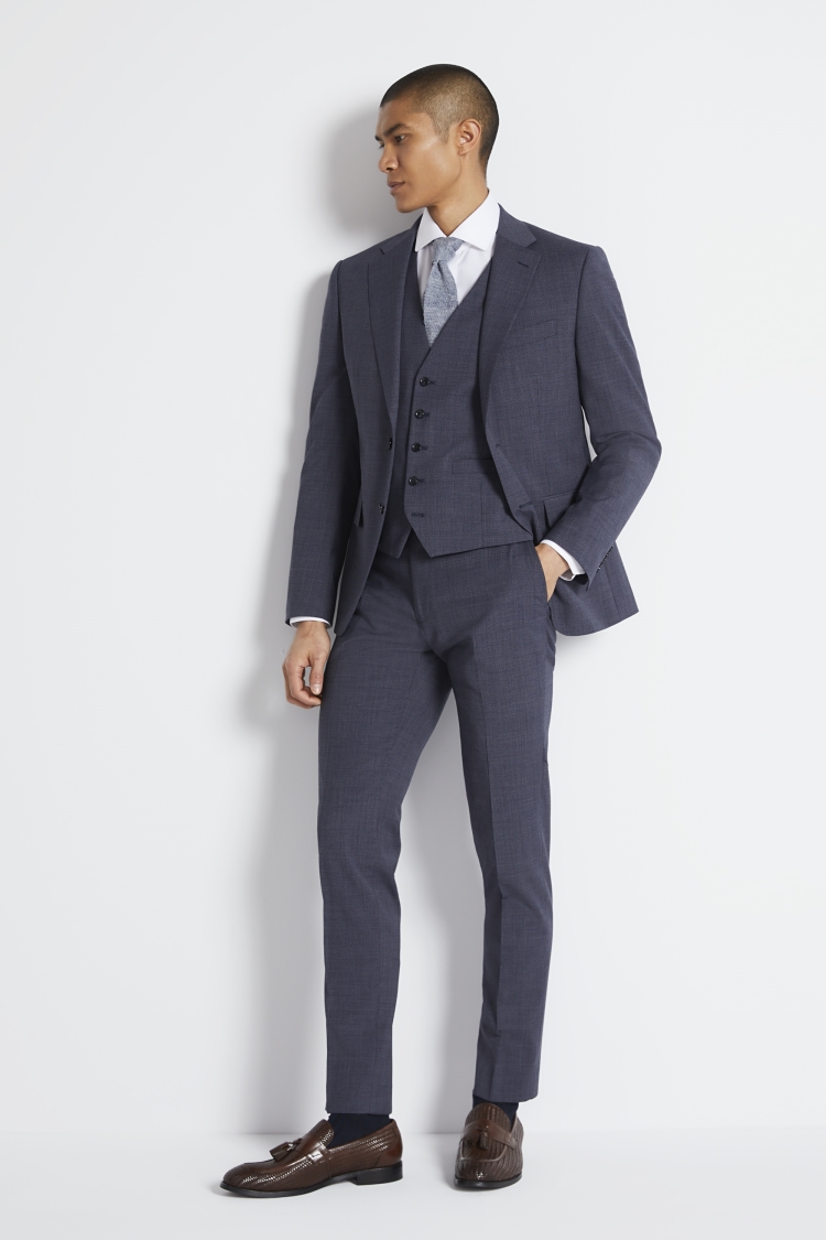 DKNY Slim Fit Mid Blue Suit