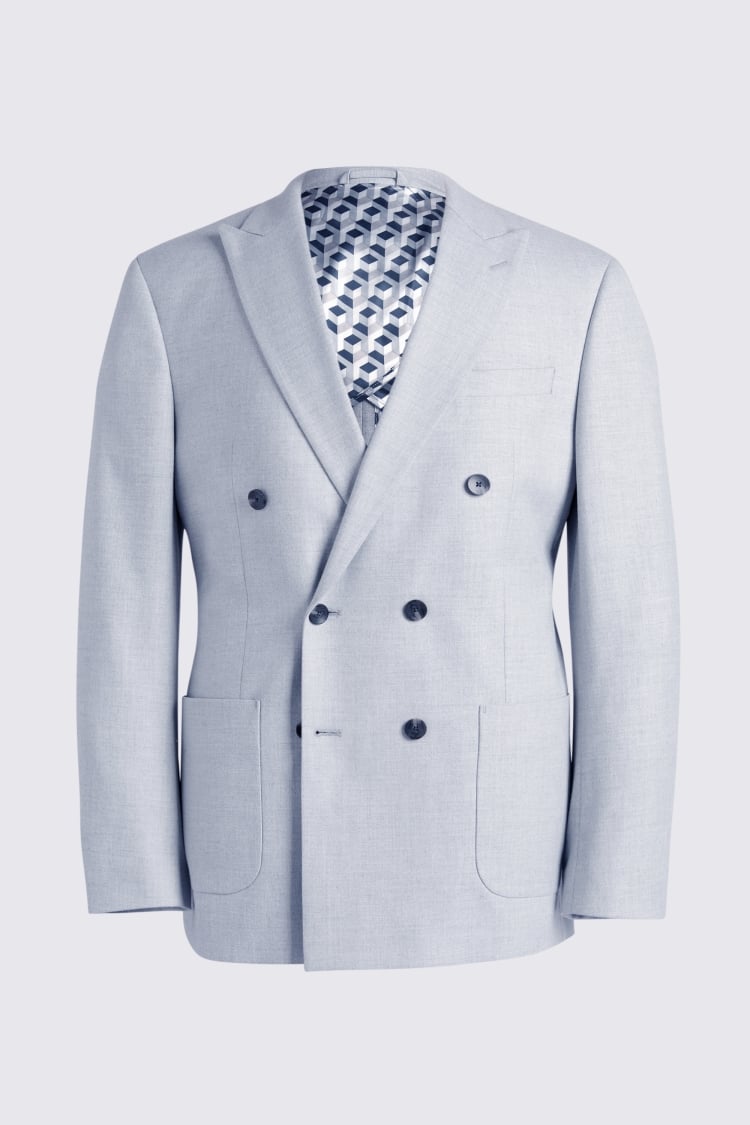 Tailored Fit Light Grey Flannel Suit