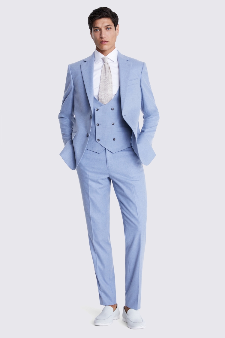 Men Three Piece Suit Sky Blue Wedding Suit Dinner Suit Slim Fit Suit Formal  Party Wear Suit Bespoke Tailoring