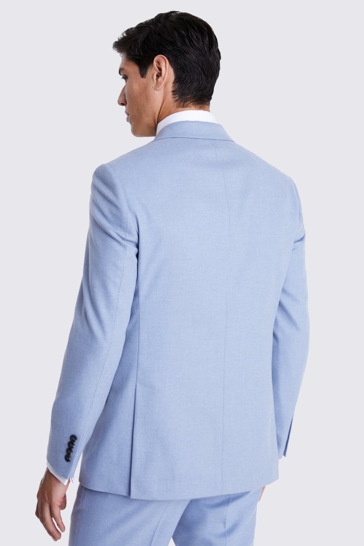 Tailored Fit Light Blue Flannel Suit