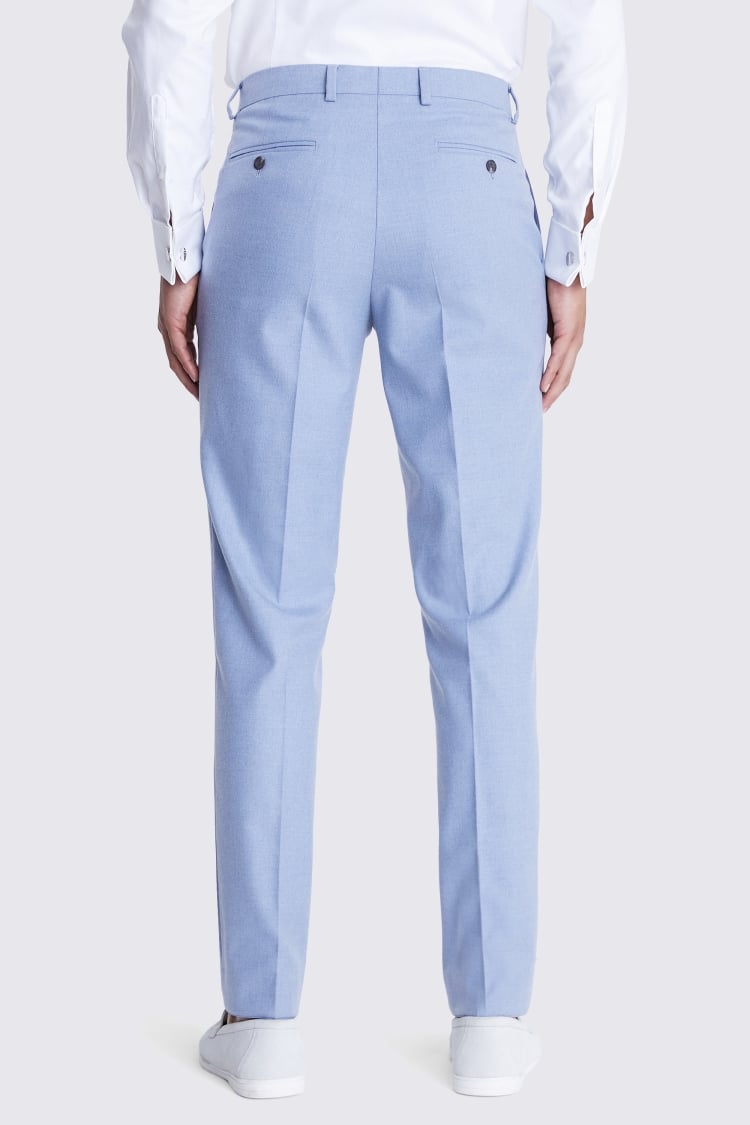 Tailored Fit Light Blue Flannel Trousers