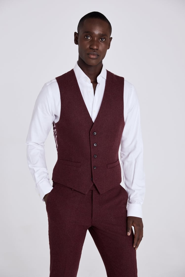 Maroon 2024 tweed jacket