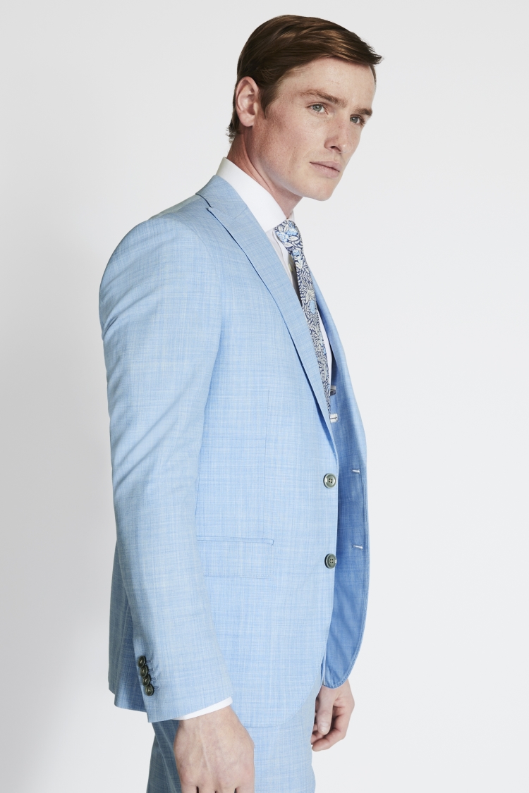 French Connection Slim Fit Sky Blue Marl Jacket