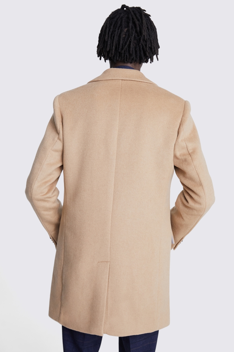 Camel Wool Cashmere Blend Overcoat