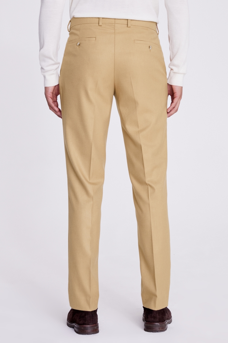 Slim Fit Camel Flannel Pants