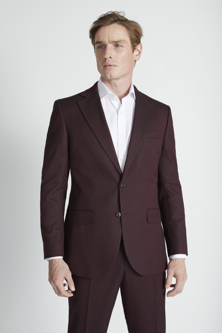 Tailored Fit Fig Flannel Suit