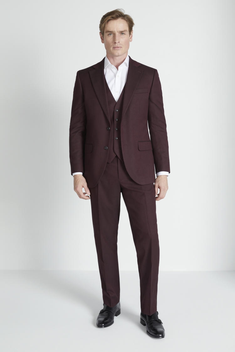 Tailored Fit Fig Flannel Suit