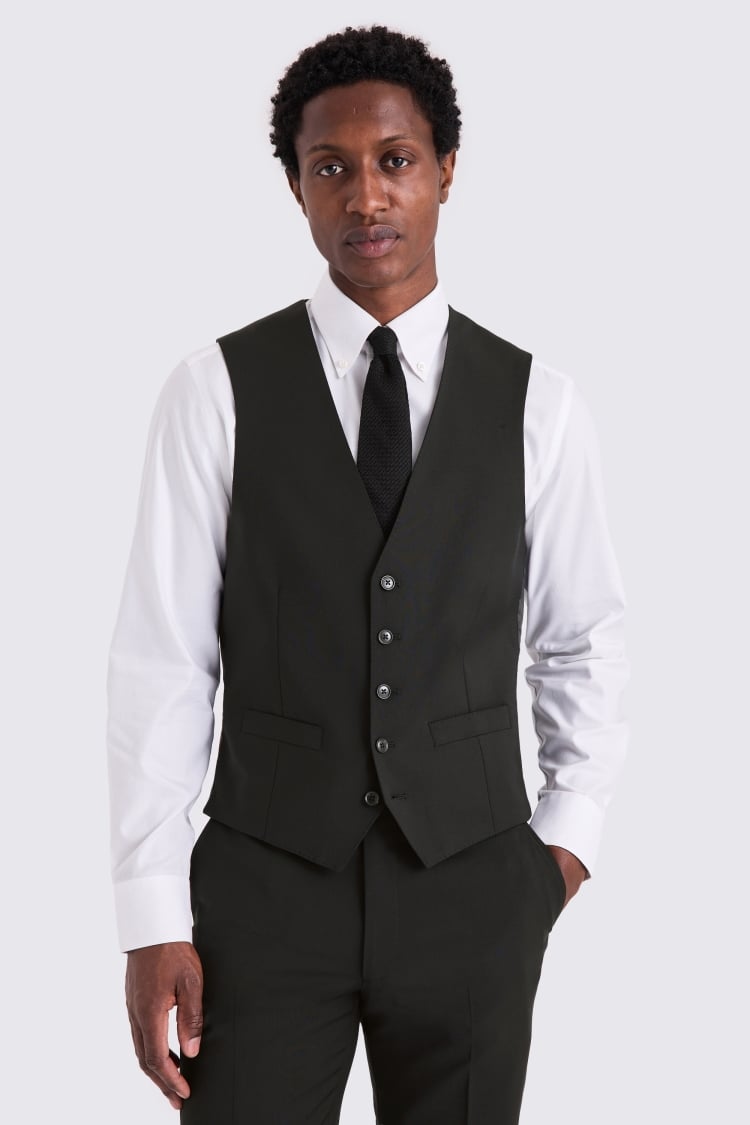 Men's 2025 waistcoat black