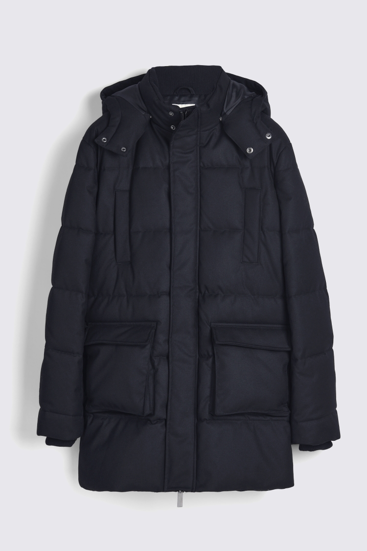 Black Flannel Parka 