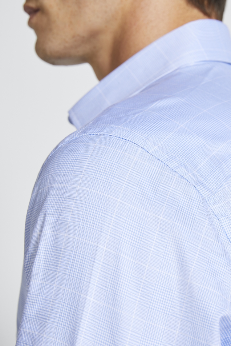 Tailored Fit Sky Check Shirt 