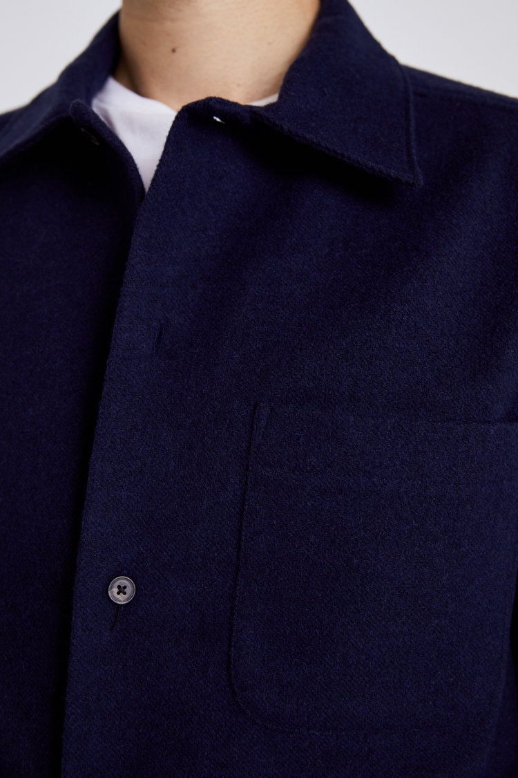 Tailored Fit Navy Overshirt | Buy Online at Moss