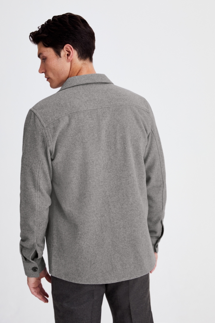 Tailored Fit Grey Overshirt