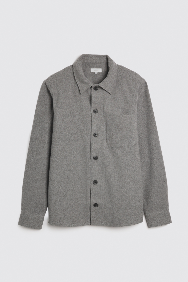 Tailored Fit Grey Overshirt