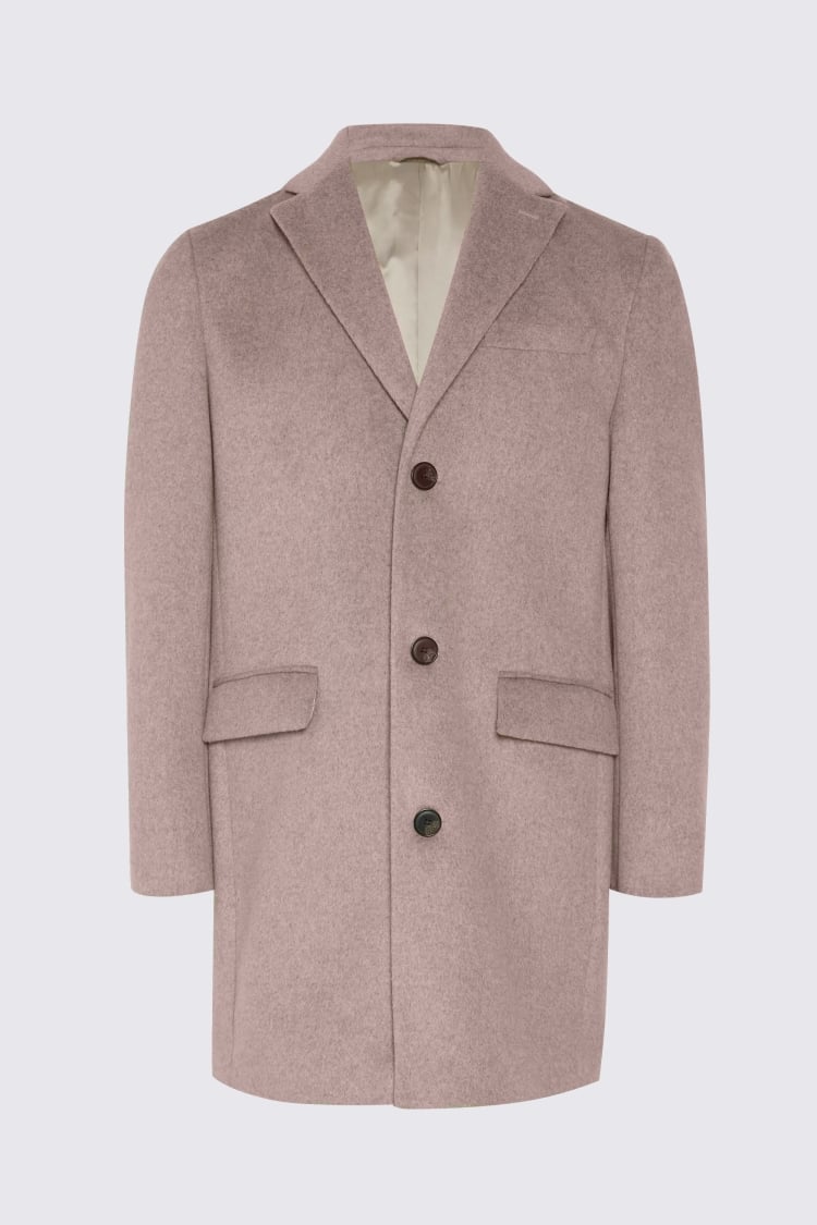 Oatmeal Wool Blend Overcoat