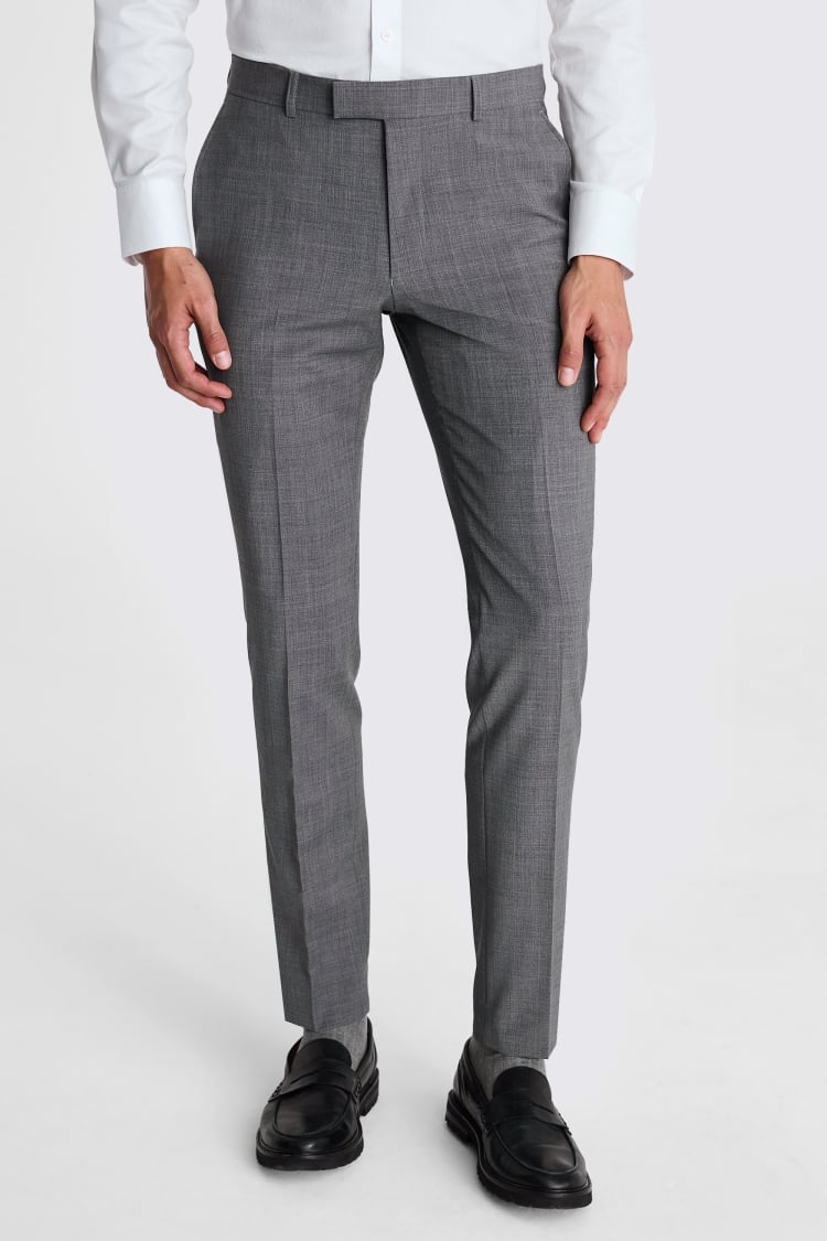 Stretch fabric slim-fit printed suit trousers | MANGO