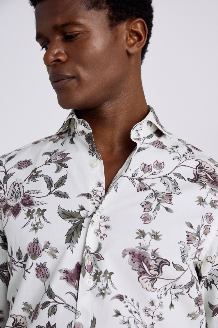 Tailored Fit Rose Floral Shirt