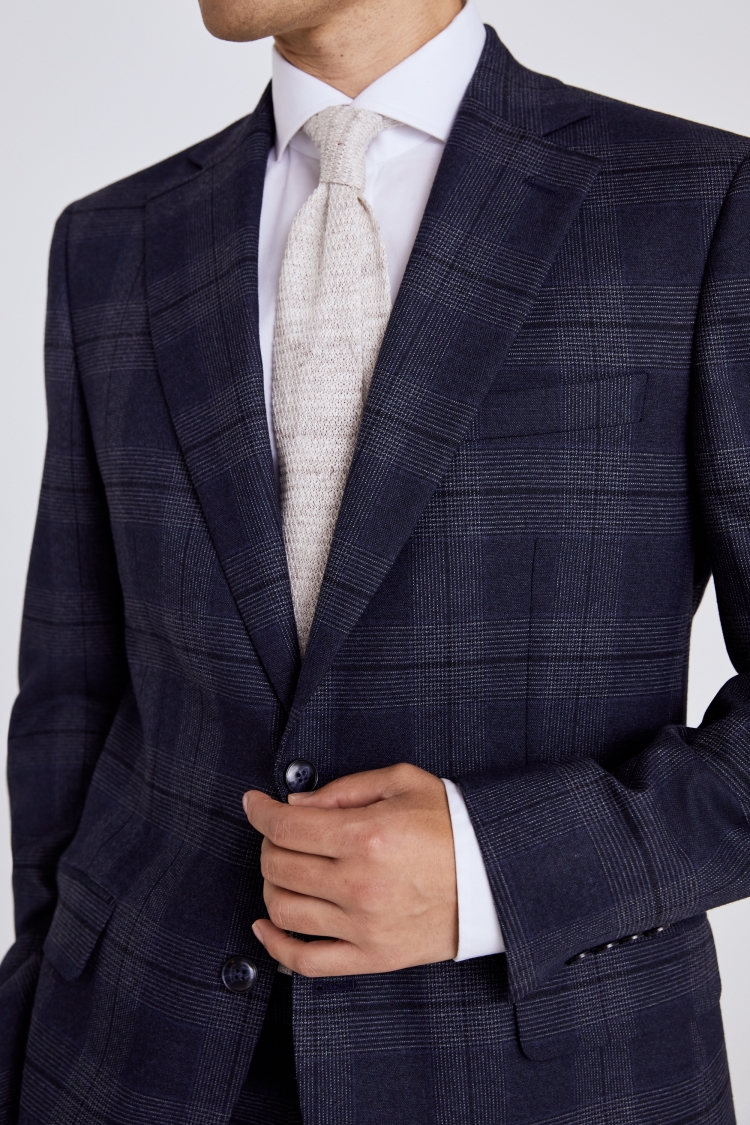 Navy blue and hot sale black suit jacket