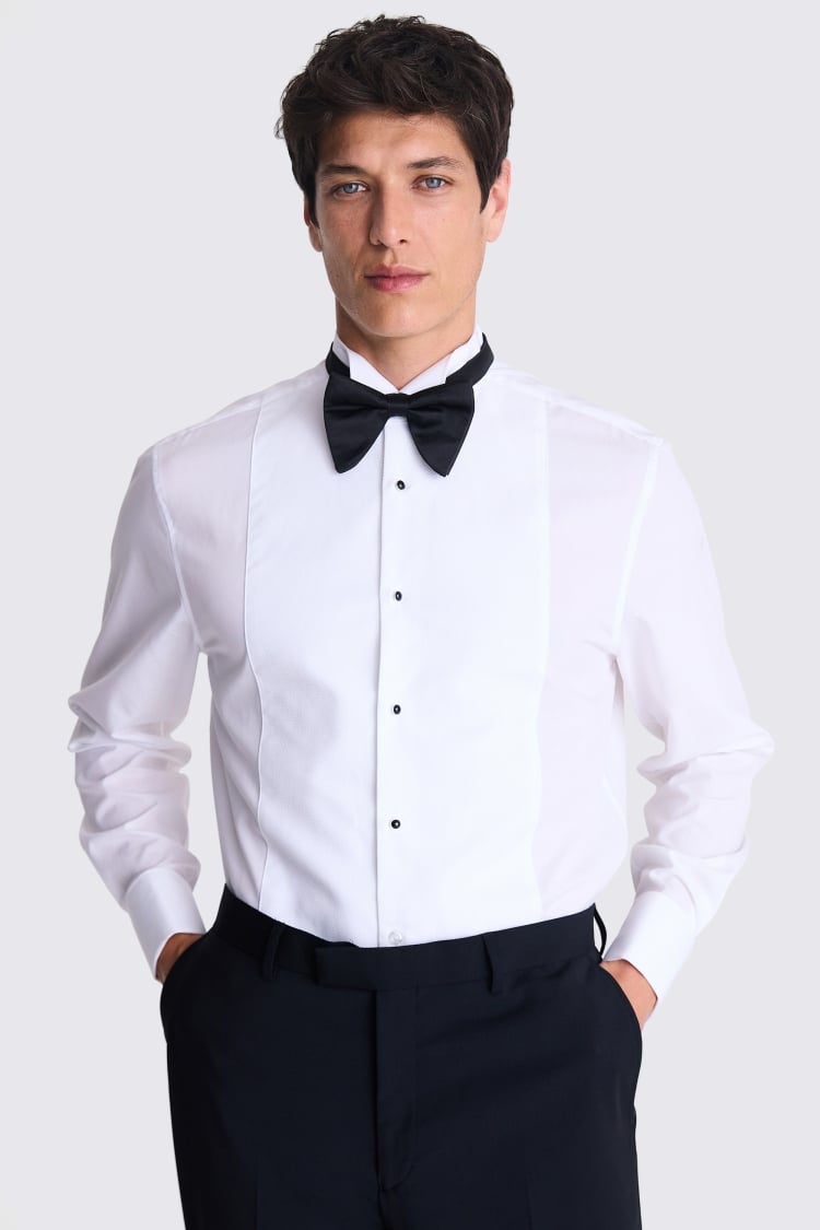 Men's tuxedo shirt hot sale slim fit