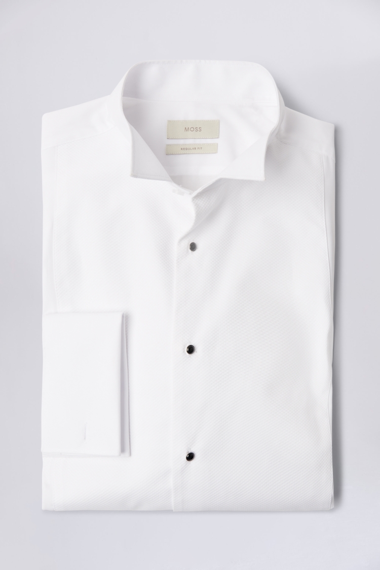 Regular Fit White Wing Collar Marcella Dress Shirt