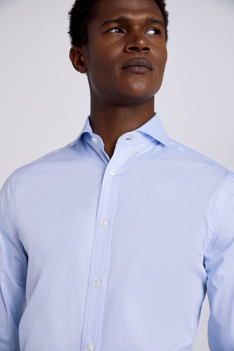 Tailored Fit Sky Twill Stretch Shirt