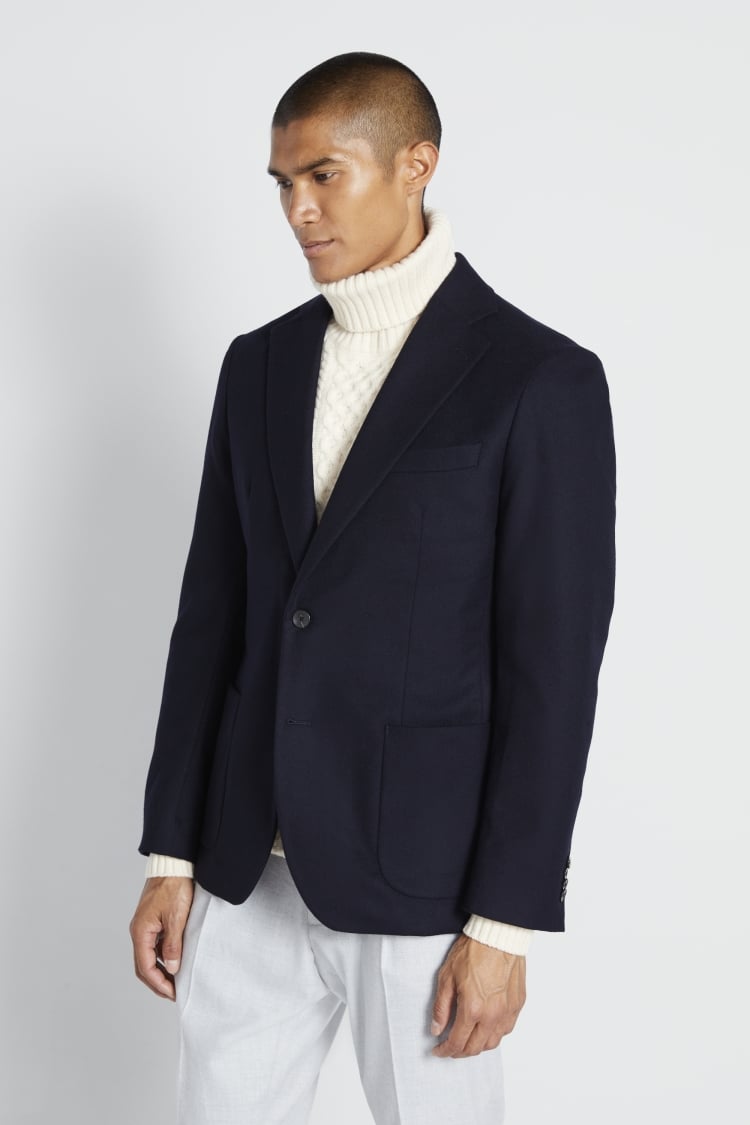 Navy Wool Jacket | Buy Online at Moss