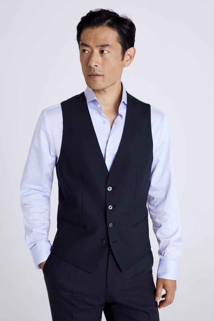 Slim Fit Navy Vest