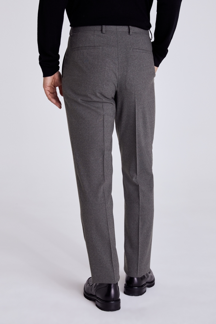 Slim Fit Mid Grey Trousers | Buy Online at Moss