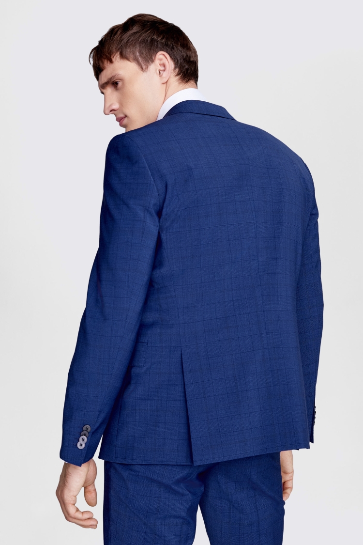 Boss Slim Fit Blue Check Suit