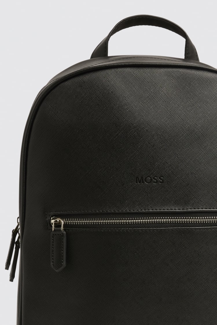 Moss Black Saffiano Backpack