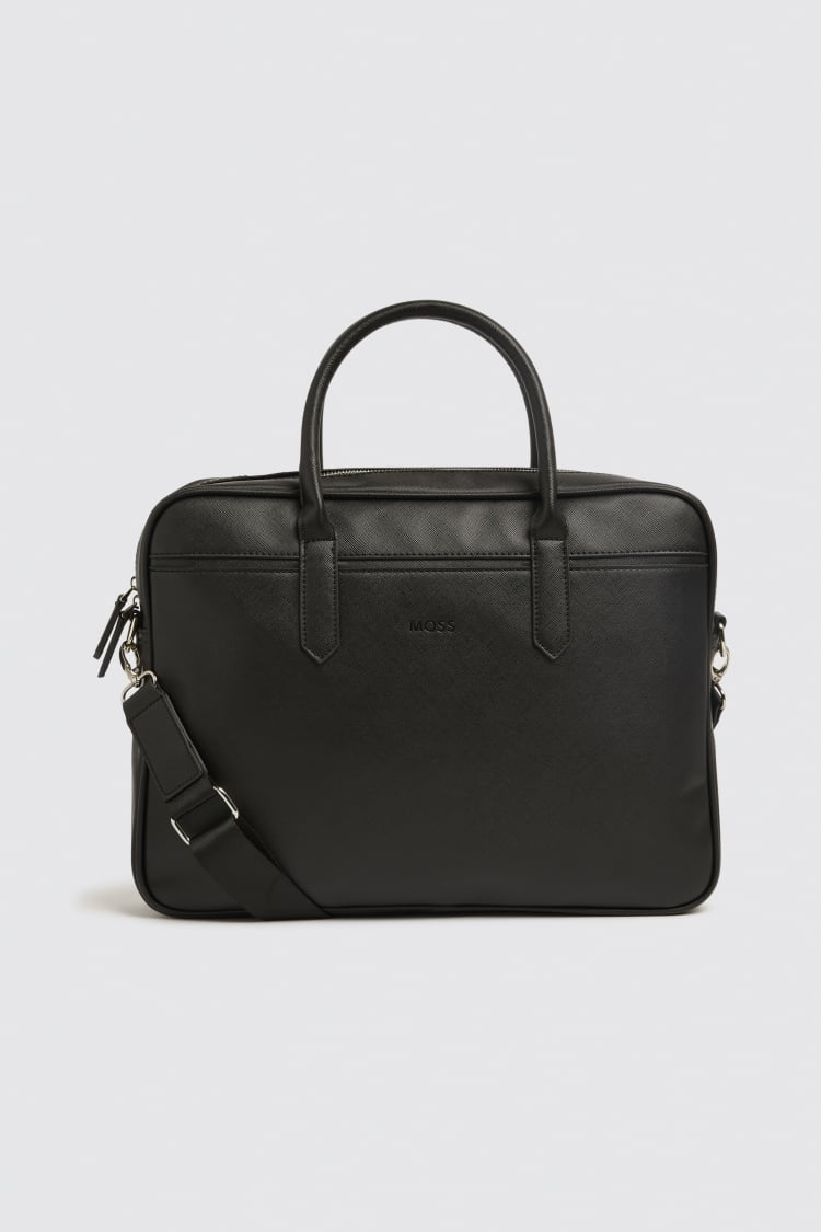 Moss Black Saffiano Attache Bag