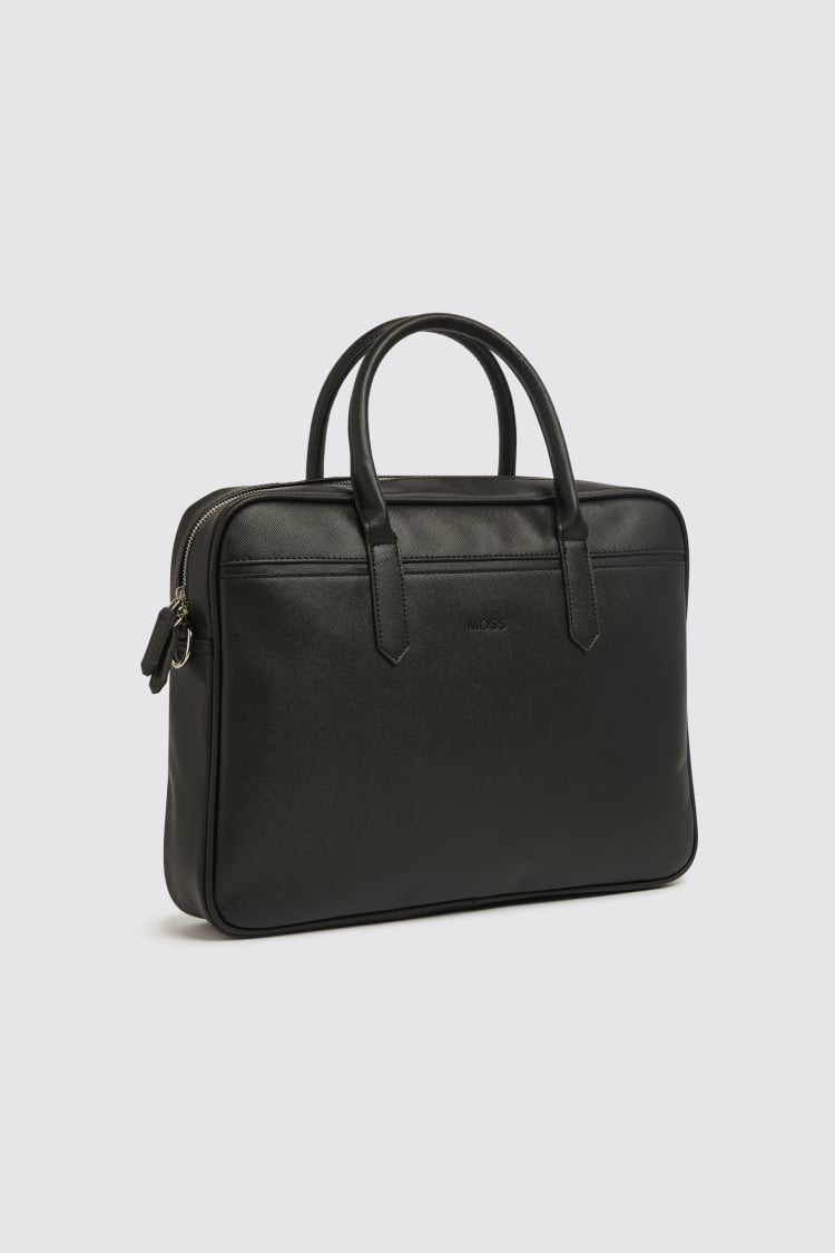 Moss Black Saffiano Attache Bag