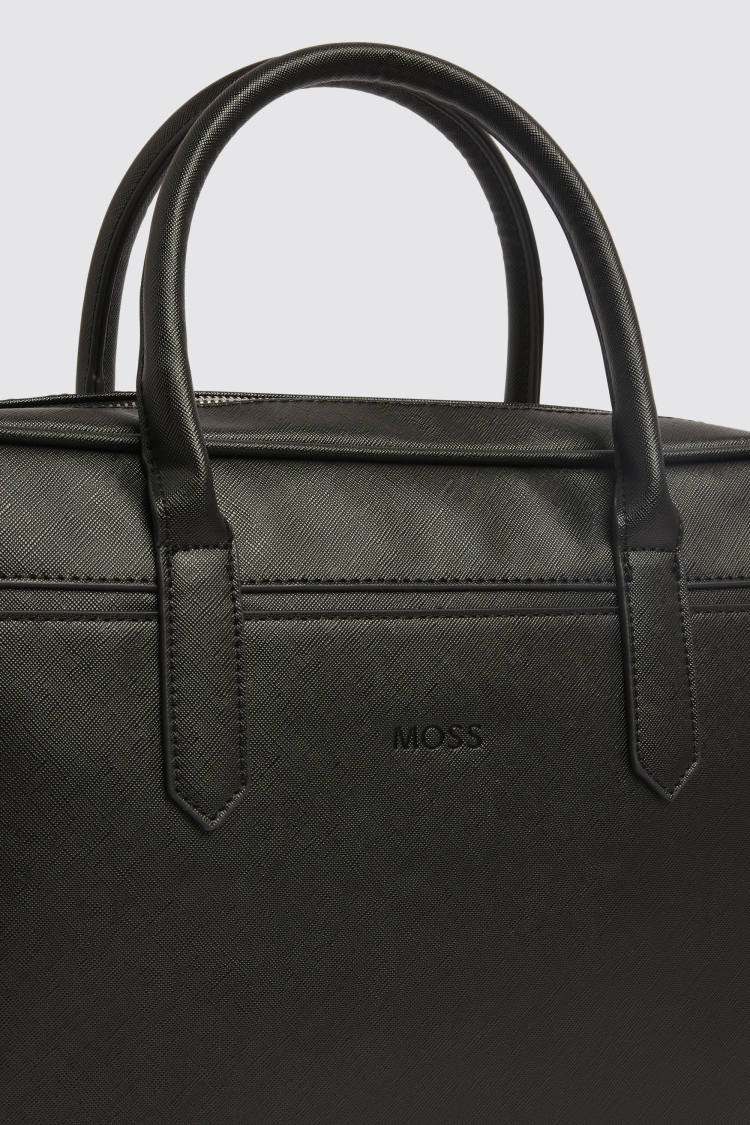 Moss Black Saffiano Attache Bag