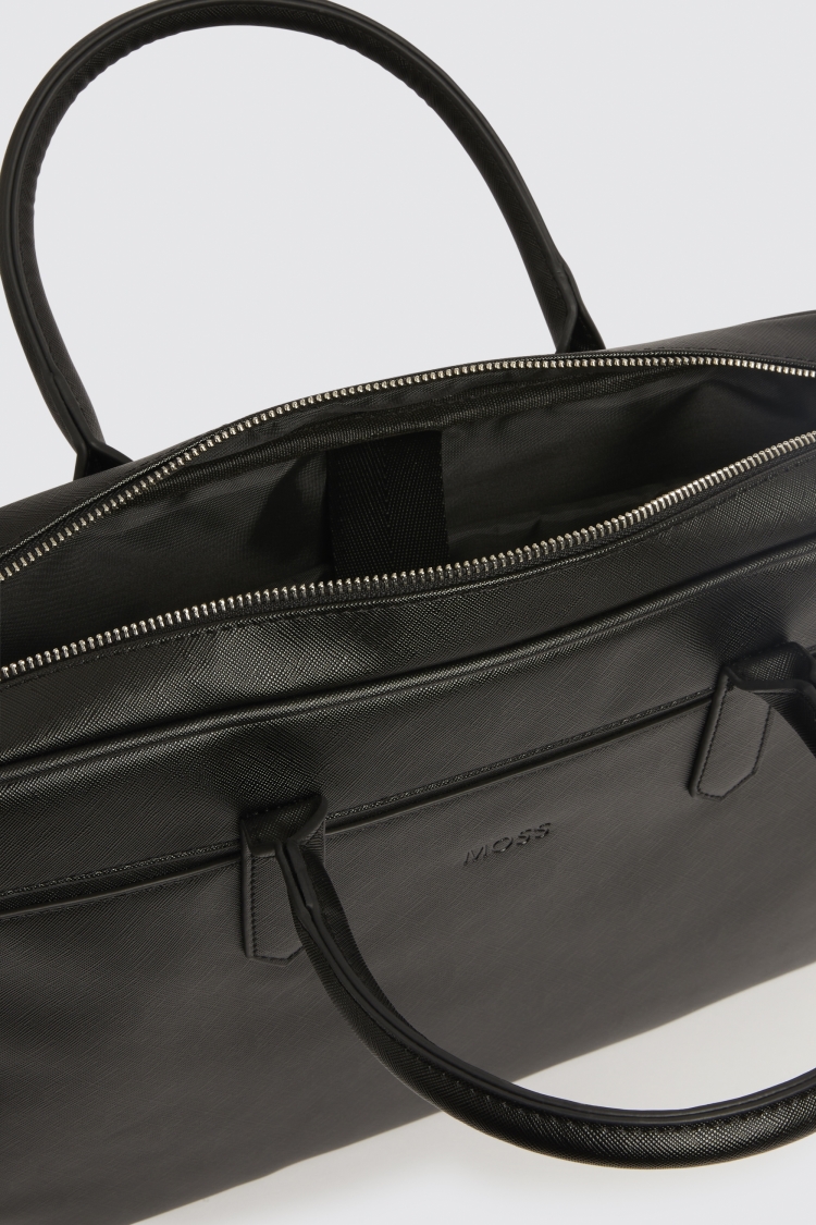 Moss Black Saffiano Attache Bag