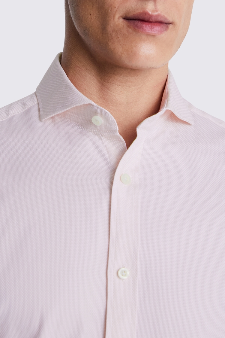 Tailored Fit Pink Dobby Shirt