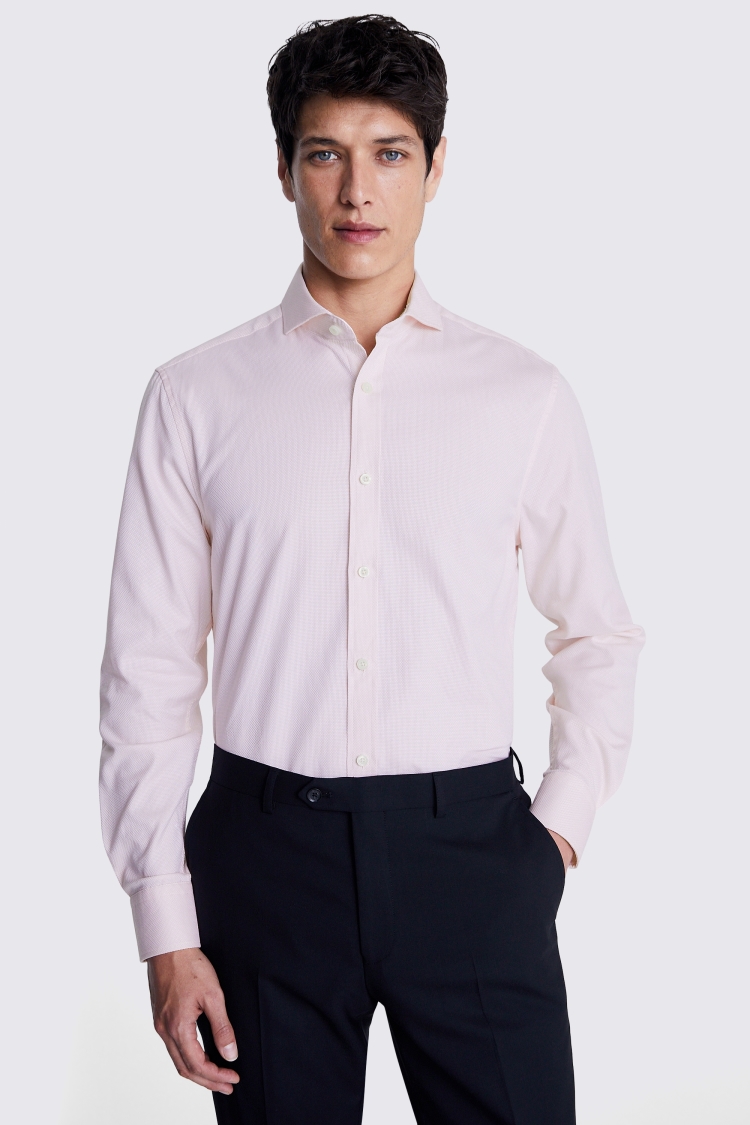 Tailored Fit Pink Dobby Shirt | Buy Online at Moss
