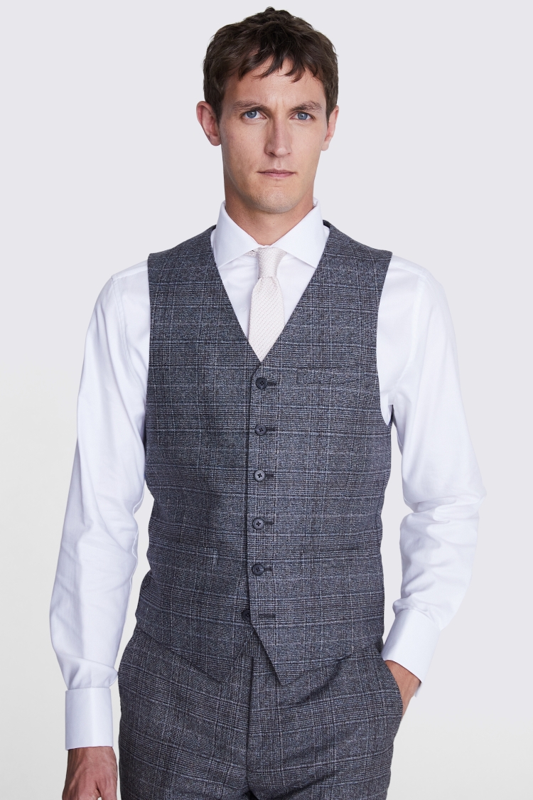 Grey slim fit outlet waistcoat