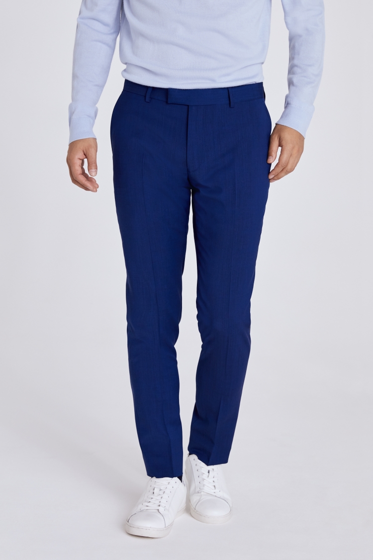 Slim Fit Bright Blue Trousers | Buy Online at Moss