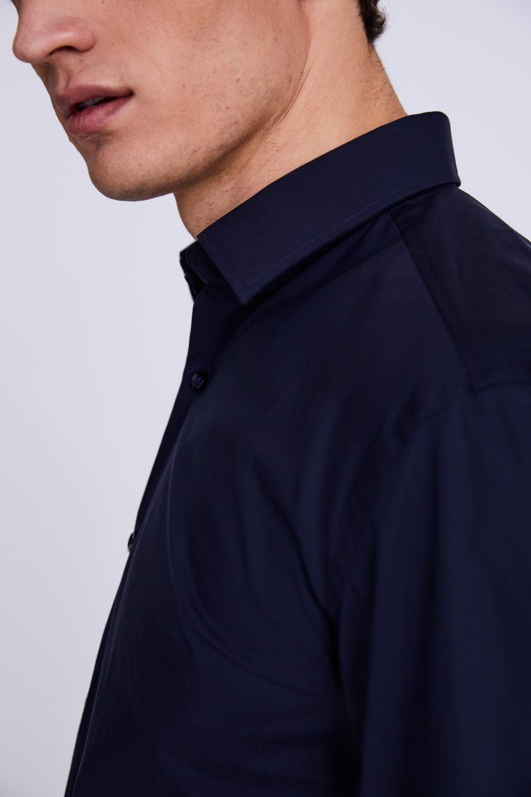 Boss Slim Fit Navy Shirt | Buy Online at Moss