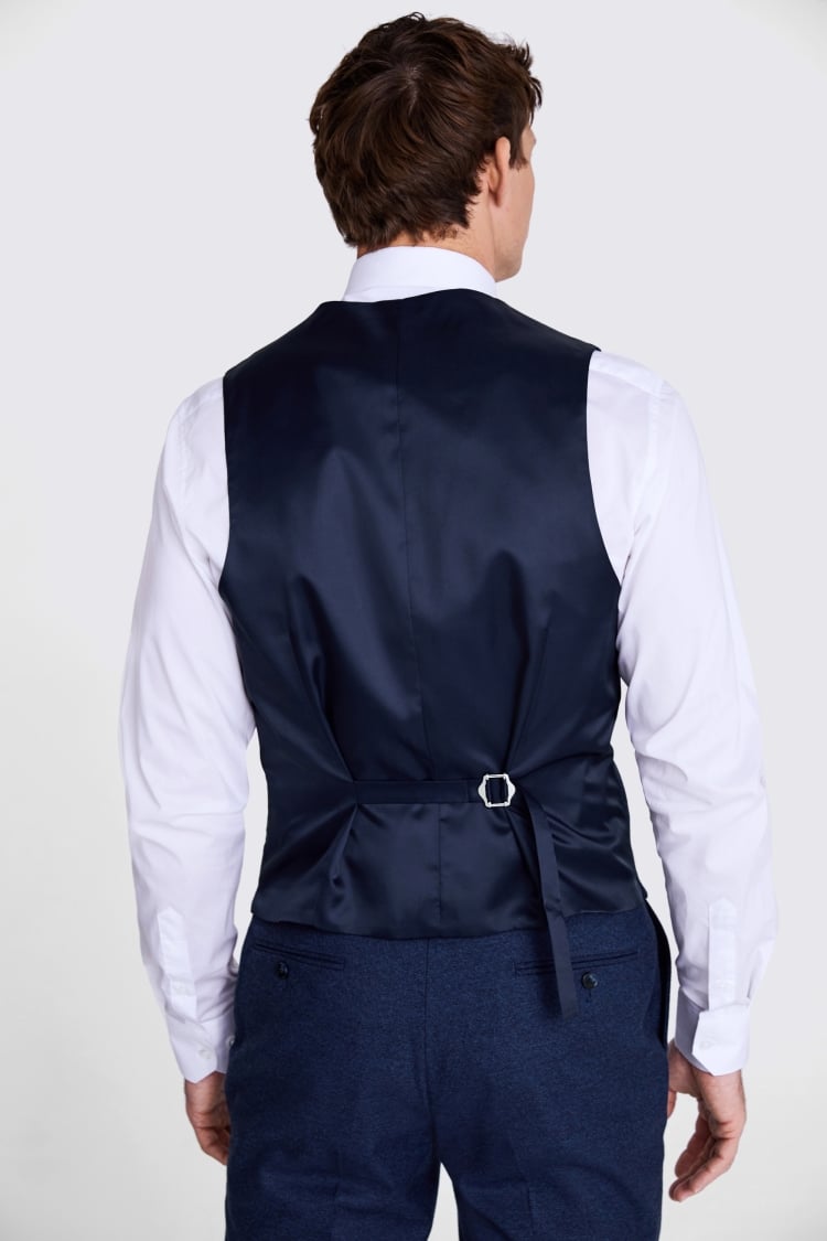 Tailored Fit Blue Flannel Vest