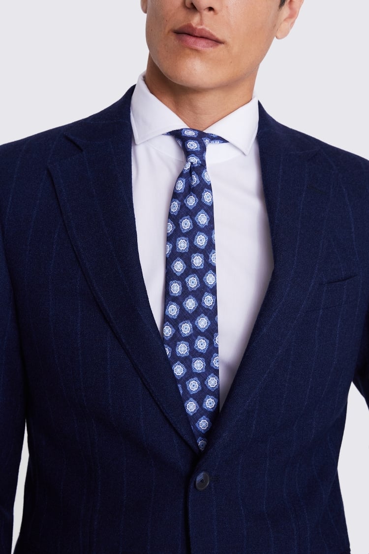 Regular Fit Blue Stripe Suit