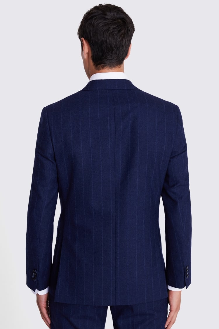Regular Fit Blue Stripe Suit