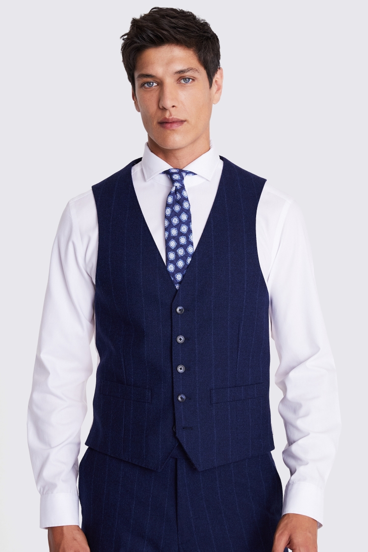 Regular Fit Blue Stripe Suit