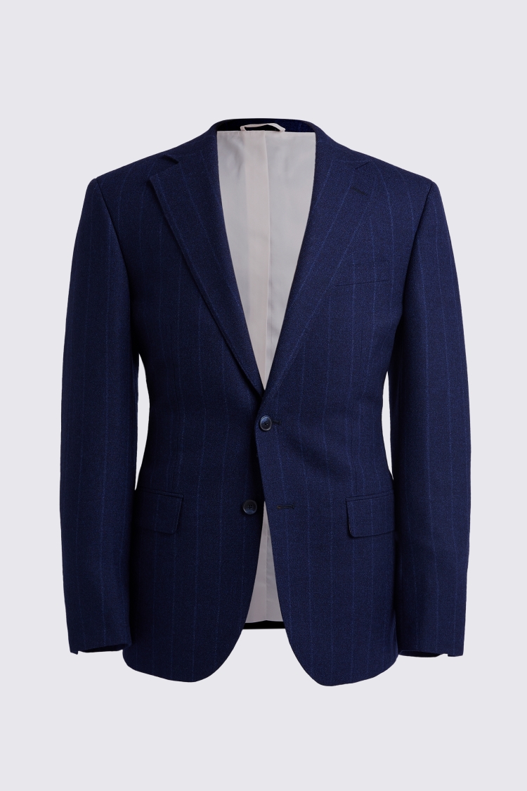 Regular Fit Blue Stripe Jacket