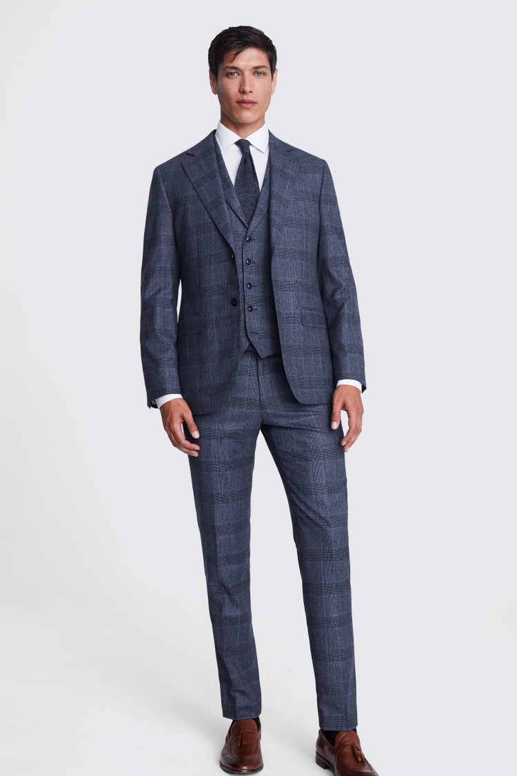 Italian Tailored Fit Blue Trousers