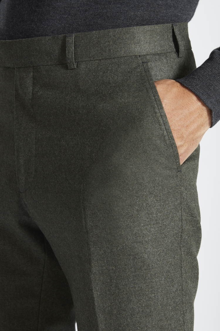 Tailored Fit Green Trousers