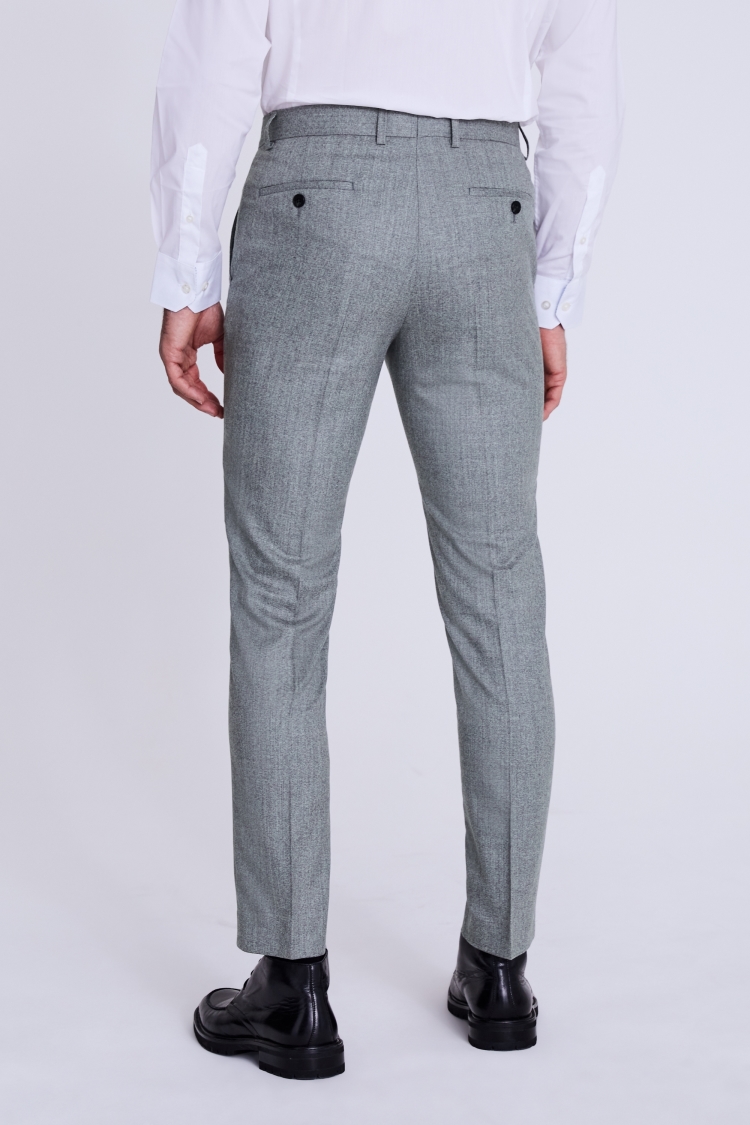 Italian Slim Fit Grey Flannel Pants
