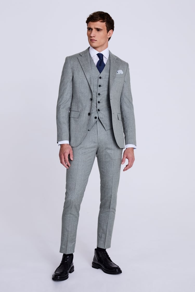 Men's Navy Twill Weave Tailored Fit 3 Piece Suit – 1913 Collection | Hawes  & Curtis