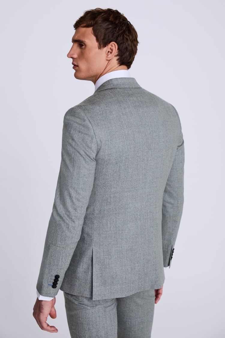 Italian Slim Fit Grey Flannel Suit